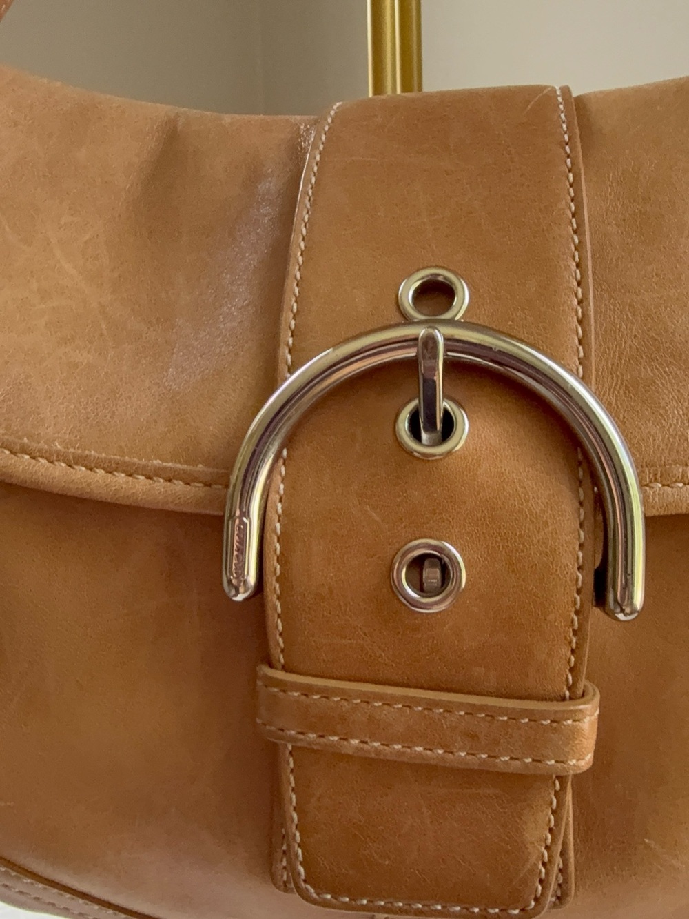 Coach SoHo Shoulder Bag Tan Leather - Picture 5 of 8
